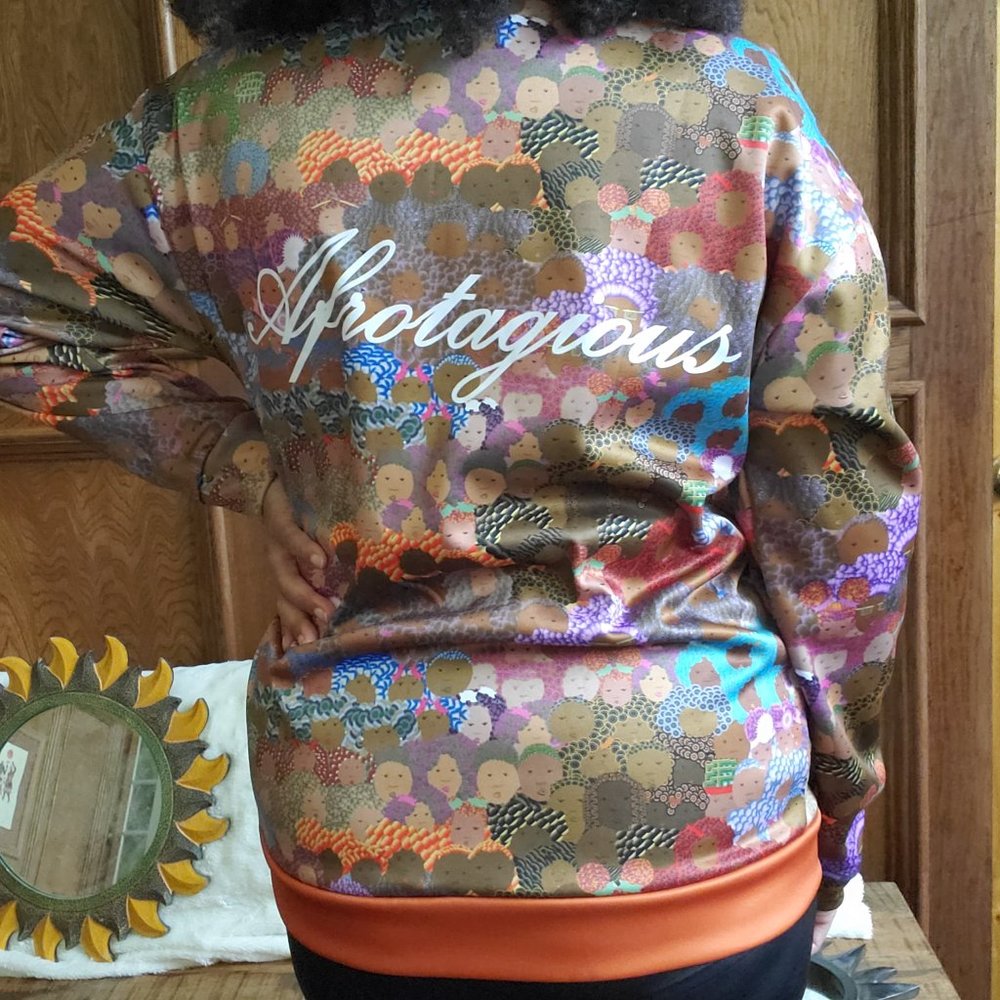 Afrotagious Da Bomber Jacket - Burnt Sienna - Picture 2 of 2